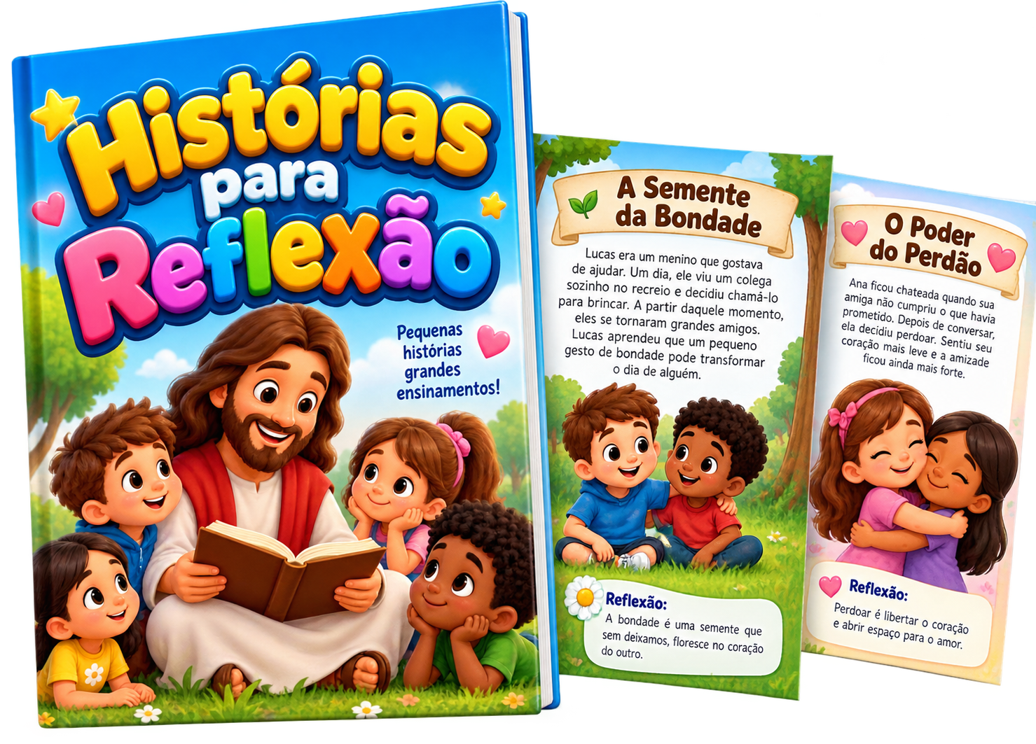 Histórias para Reflexão — capa e páginas internas