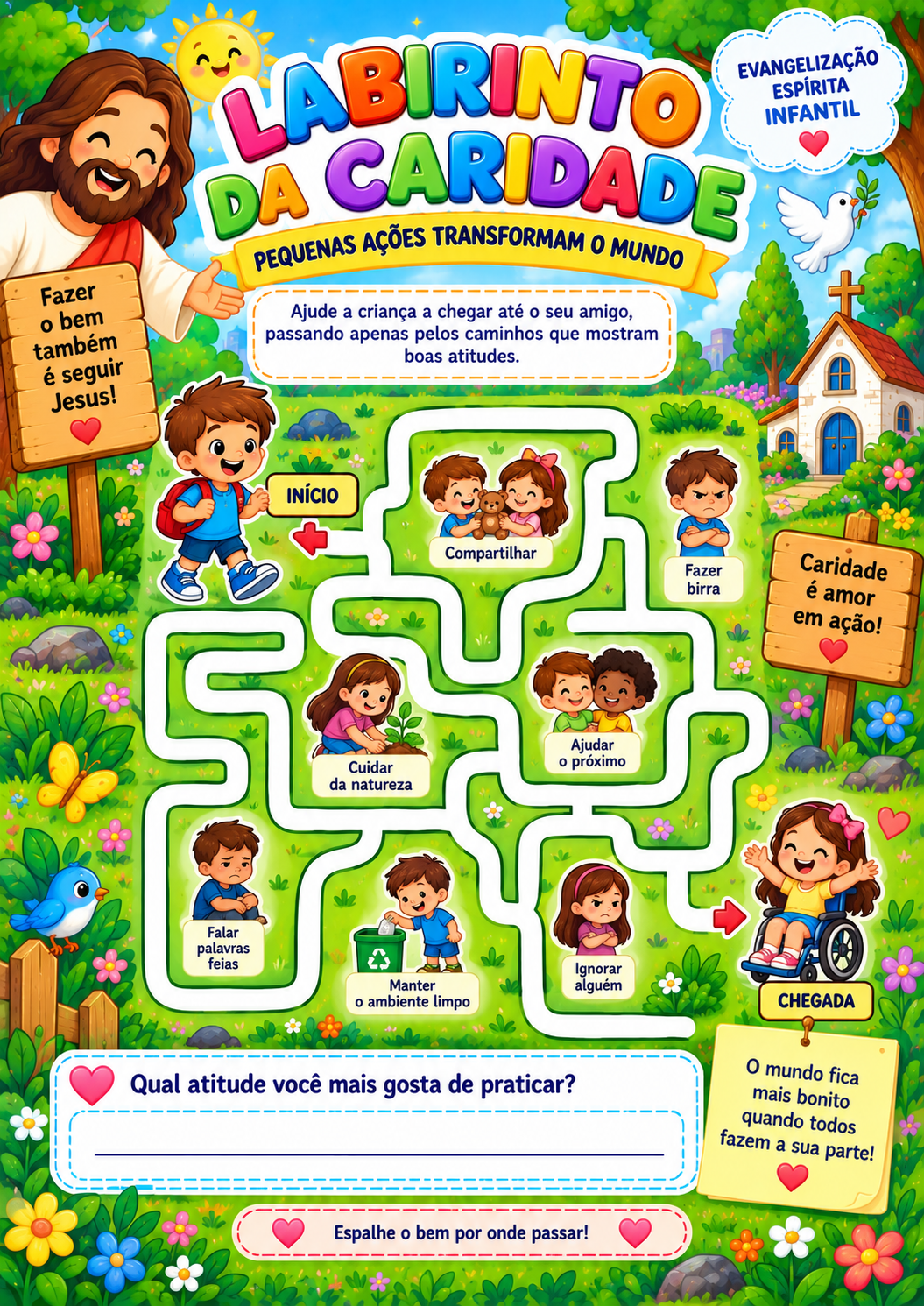Atividade labirinto da caridade